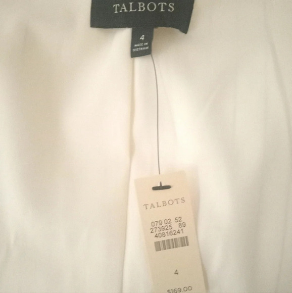 Talbots Pinstripe Minimalist Single Breasted Blazer Size 4 NWT Office Workwear - Picture 5 of 8